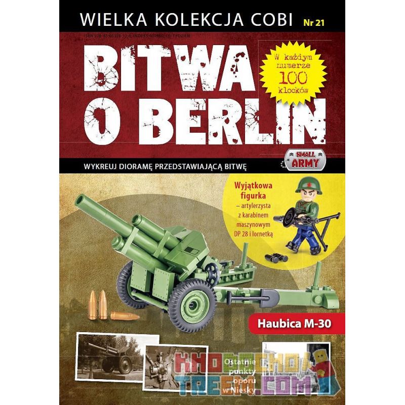 COBI WD-5570 5570 WD5570 non Lego LỰU PHÁO M-30-TRẬN BERLIN SỐ 21 bộ đồ chơi xếp lắp ráp ghép mô hình Military Army HOWITZER M-30 BATTLE OF BERLIN NO. 21 Quân Sự Bộ Đội 100 khối