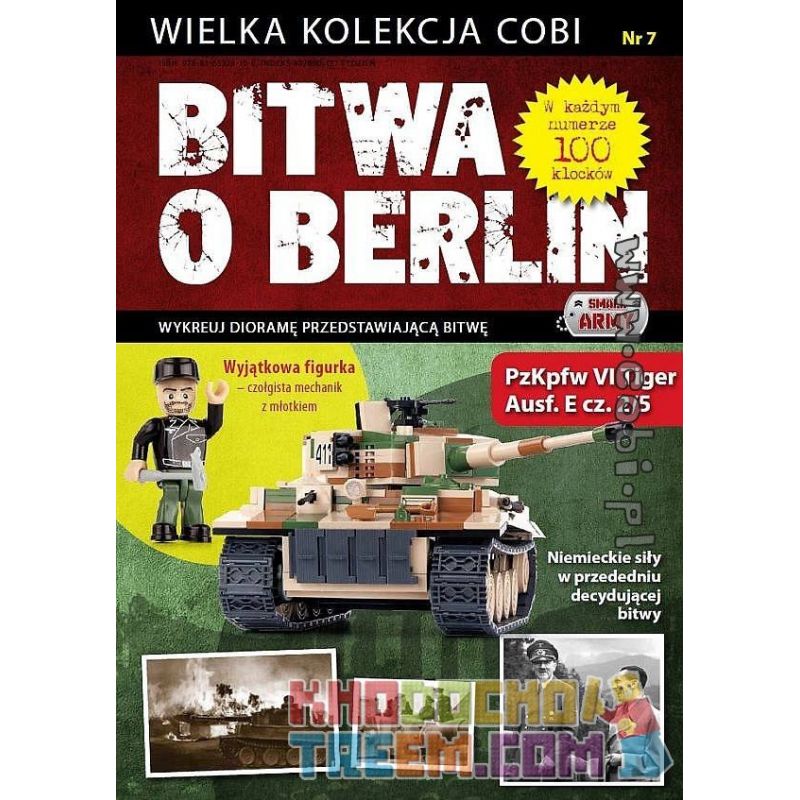 COBI WD non  TRẬN BERLIN SỐ 10 XE TĂNG 6 TIGER (5 5) bộ đồ chơi xếp lắp ráp ghép mô hình Military Army BATTLE OF BERLIN NO. 10 PZKPFW VI TIGER AUSF. (5/5) Quân Sự Bộ Đội 500 khối