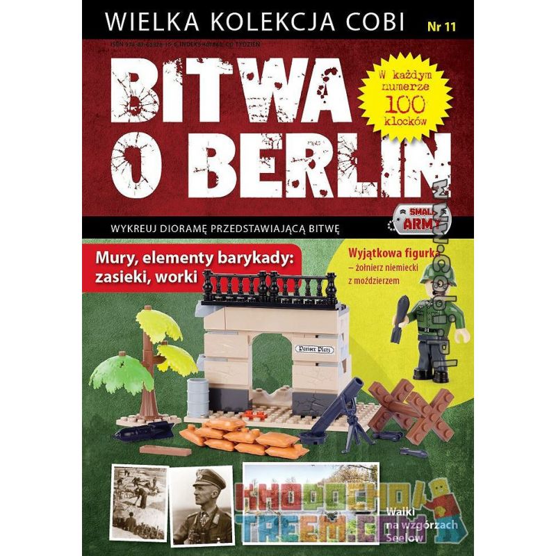 COBI WD-5560 5560 WD5560 non Lego TƯỜNG RÀO CHẮN BAO CÁT-TRẬN CHIẾN SỐ 11 Ở BERLIN bộ đồ chơi xếp lắp ráp ghép mô hình Military Army THE WALLS ENTANGLEMENTS SACKS - BATTLE OF BERLIN NO. 11 Quân Sự Bộ Đội 100 khối