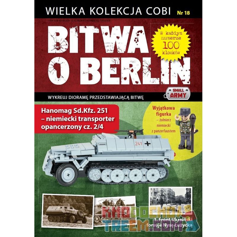 COBI WD-5566 5566 WD5566 WD-5568 5568 WD5568 WD-5569 5569 WD5569 WD-5567 5567 WD5567 non  SDKFZ 251 XE CHẠY MỘT NỬA-TRẬN BERLIN SỐ 17 18 19 20 bộ đồ chơi xếp lắp ráp ghép mô hình Military Army HANOMAG SD.KFZ. 251 - BATTLE OF BERLIN NO. 17/18/19/20 Quân Sự Bộ Đội 400 khối