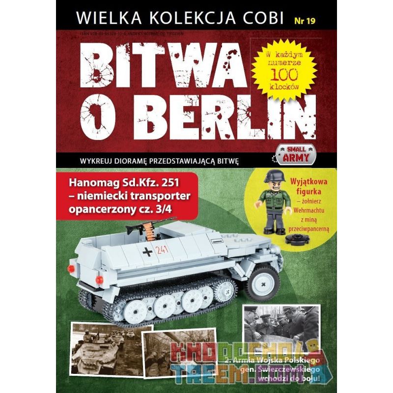 COBI WD-5566 5566 WD5566 WD-5568 5568 WD5568 WD-5569 5569 WD5569 WD-5567 5567 WD5567 non  SDKFZ 251 XE CHẠY MỘT NỬA-TRẬN BERLIN SỐ 17 18 19 20 bộ đồ chơi xếp lắp ráp ghép mô hình Military Army HANOMAG SD.KFZ. 251 - BATTLE OF BERLIN NO. 17/18/19/20 Quân Sự Bộ Đội 400 khối