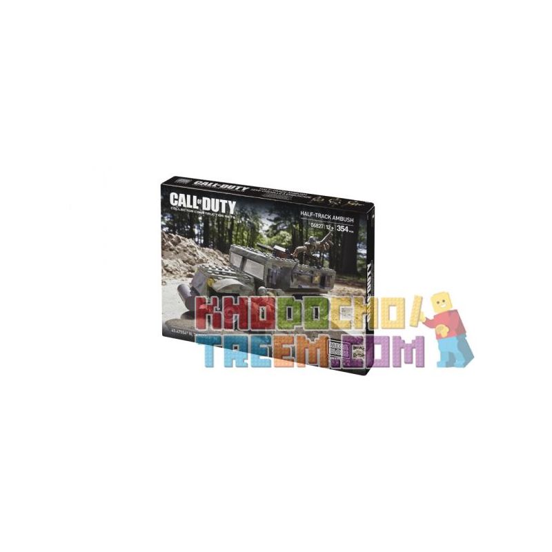 MEGA BLOKS 6827 non Lego PHỤC KÍCH NỬA ĐƯỜNG bộ đồ chơi xếp lắp ráp ghép mô hình Call Of Duty HALF TRACK AMBUSH 354 khối