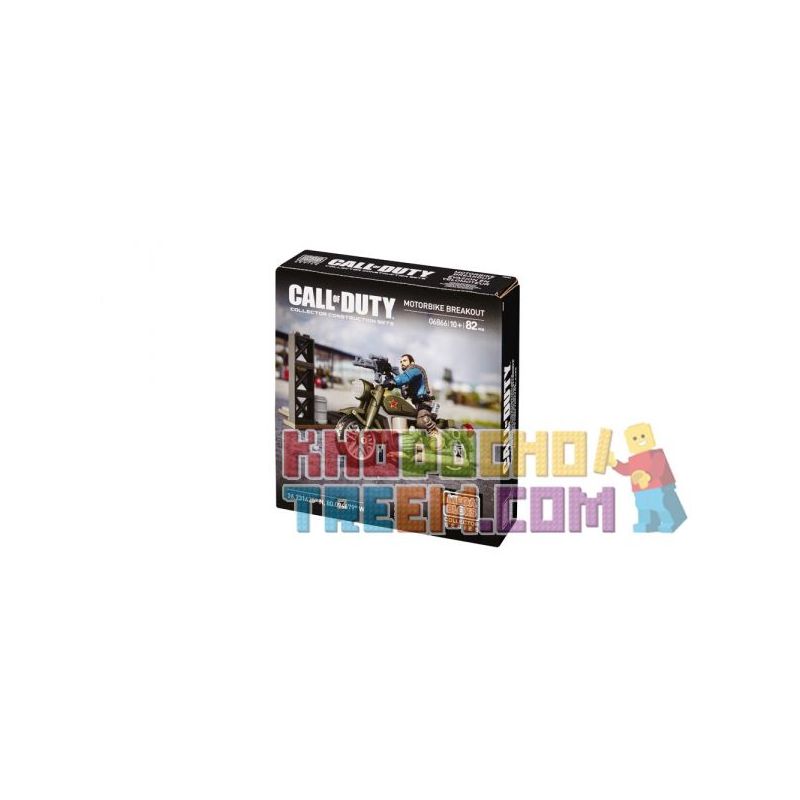 MEGA BLOKS 6866 non Lego ĐỘT PHÁ XE MÁY bộ đồ chơi xếp lắp ráp ghép mô hình Call Of Duty MOTORBIKE BREAKOUT 82 khối