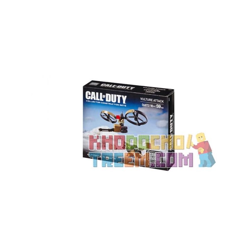MEGA BLOKS 6872 non Lego KỀN KỀN TẤN CÔNG bộ đồ chơi xếp lắp ráp ghép mô hình Call Of Duty VULTURE ATTACK 59 khối