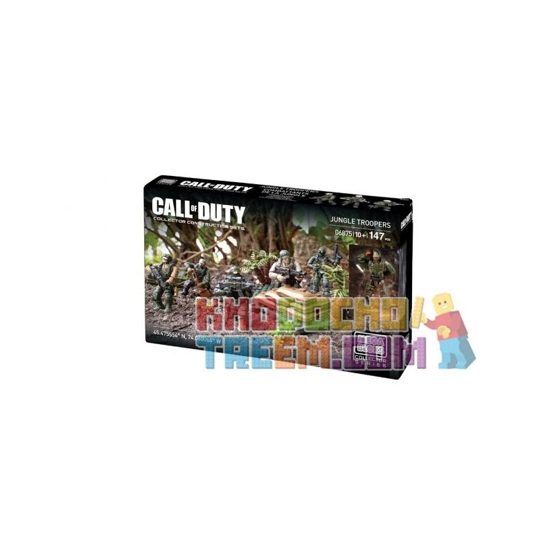 MEGA BLOKS 6875 non Lego LÍNH RỪNG bộ đồ chơi xếp lắp ráp ghép mô hình Call Of Duty JUNGLE TROOPERS 147 khối