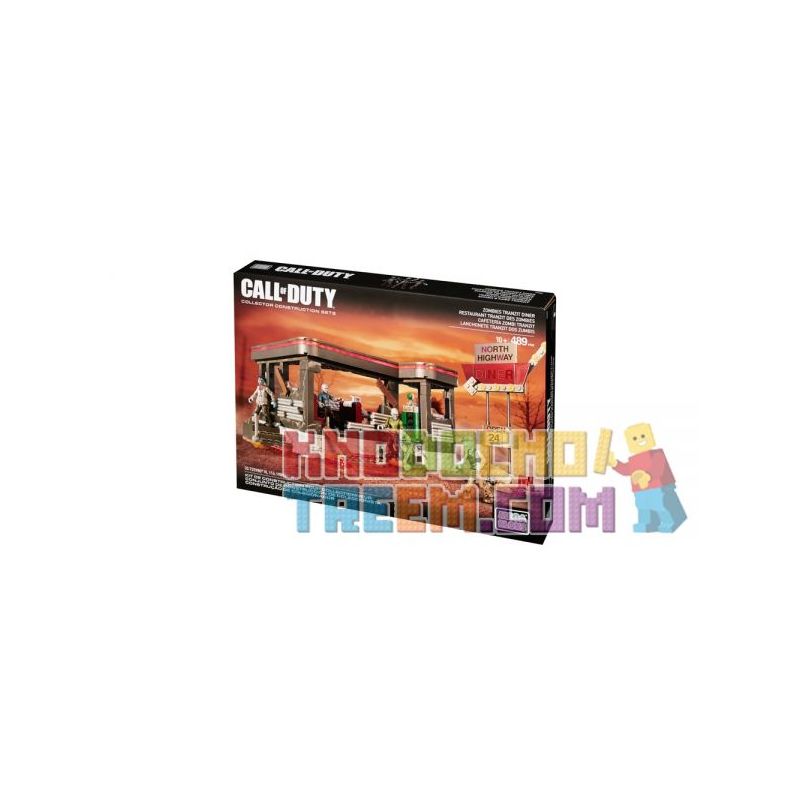 MEGA BLOKS CNG84 non Lego BỮA TỐI THI HÀI bộ đồ chơi xếp lắp ráp ghép mô hình Call Of Duty ZOMBIES TRANZIT DINER 489 khối