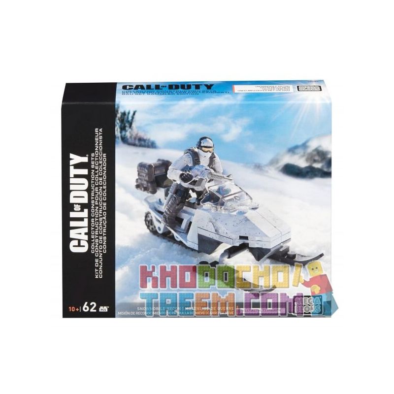 MEGA BLOKS DPW83 XIANG JUN XJ989 XJ861 non Lego PHÁT HIỆN XE TRƯỢT TUYẾT bộ đồ chơi xếp lắp ráp ghép mô hình Call Of Duty SNOWMOBILE RECON 62 khối