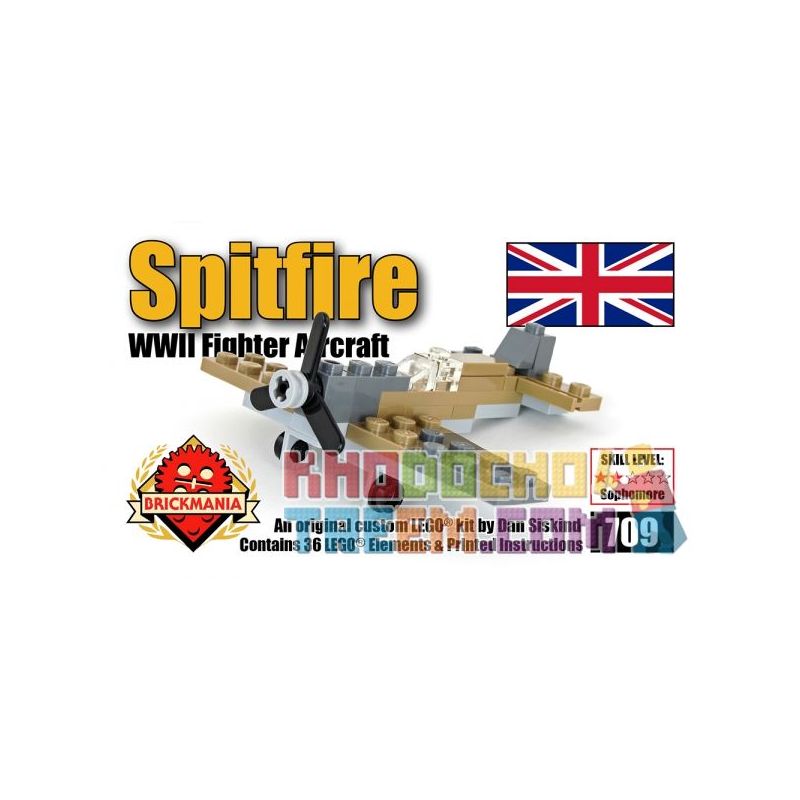 BRICKMANIA 709 Xếp hình kiểu Lego MILITARY ARMY Supermarine Spitfire Mini Kit Spitfire Mini Set Bộ Spitfire Mini 36 khối BRICKMANIA 709 Xếp hình kiểu Lego MILITARY ARMY Supermarine Spitfire Mini Kit Spitfire Mini Set Bộ Spitfire Mini 36 khối