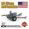 BRICKMANIA 2040 non  SÚNG CHỐNG TĂNG M1 57MM bộ đồ chơi xếp lắp ráp ghép mô hình Military Army M1 57MM ANTITANK GUN Quân Sự Bộ Đội 65 khối