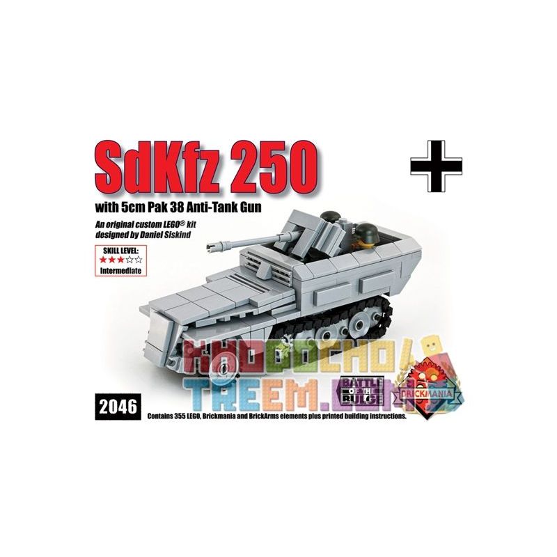 BRICKMANIA 2046 Xếp hình kiểu Lego MILITARY ARMY SdKfz 250 Lang Mit Pak 38 (“Pakwagen”) Sd.Kfz. 250 Half-track Vehicle And 38 Type Anti-aircraft Gun Xe Bán Tải Sd.Kfz. 250 Và Súng Phòng Không Loại 38 BRICKMANIA 2046 Xếp hình kiểu Lego MILITARY ARMY SdKfz 250 Lang Mit Pak 38 (“Pakwagen”) Sd.Kfz. 250 Half-track Vehicle And 38 Type Anti-aircraft Gun Xe Bán Tải Sd.Kfz. 250 Và Súng Phòng Không Loại 38