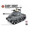 BRICKMANIA 2051 non Lego BỘ XE TĂNG SHERMAN EIGHT-M4A3E8 (76) W EASY bộ đồ chơi xếp lắp ráp ghép mô hình Military Army EASY EIGHT - M4A3E8(76)W SHERMAN TANK KIT Quân Sự Bộ Đội 713 khối