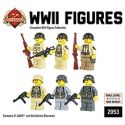 BRICKMANIA 2053 non Lego CHIẾN TRANH THẾ GIỚI THỨ HAI (2014) bộ đồ chơi xếp lắp ráp ghép mô hình Military Army WWII FIGURE BOX (2014) Quân Sự Bộ Đội 31 khối