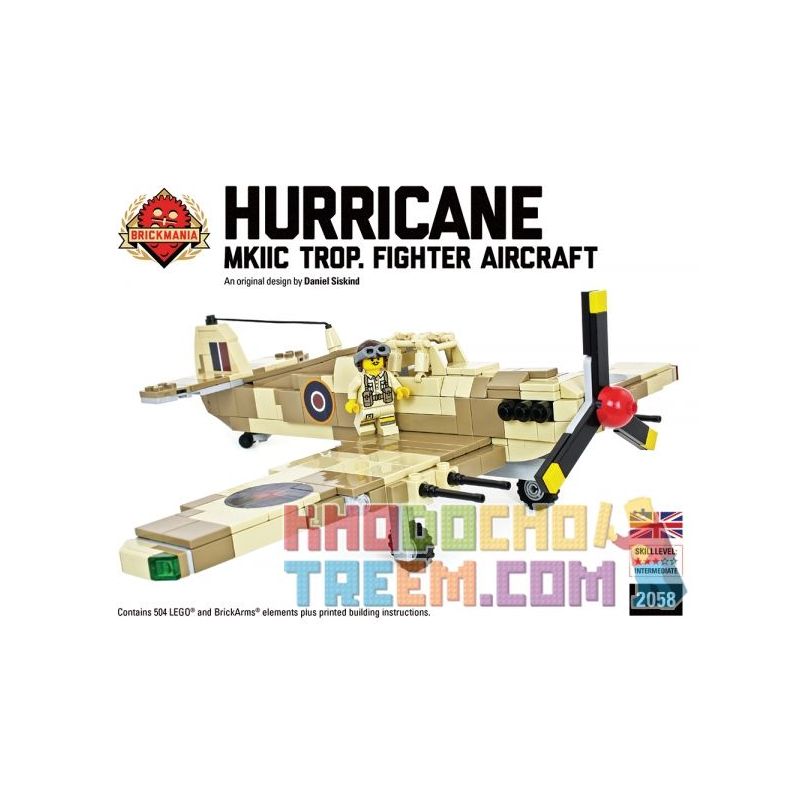 BRICKMANIA 2058 Xếp hình kiểu Lego MILITARY ARMY Hurricane IIc Trop - Premium Black Box Edition Kit Hurricane Fighter IIc Trop-Premium Black Box Edition Set Bộ Hộp đen Hurricane Fighter IIc Trop-Premi BRICKMANIA 2058 Xếp hình kiểu Lego MILITARY ARMY Hurricane IIc Trop - Premium Black Box Edition Kit Hurricane Fighter IIc Trop-Premium Black Box Edition Set Bộ Hộp đen Hurricane Fighter IIc Trop-Premi