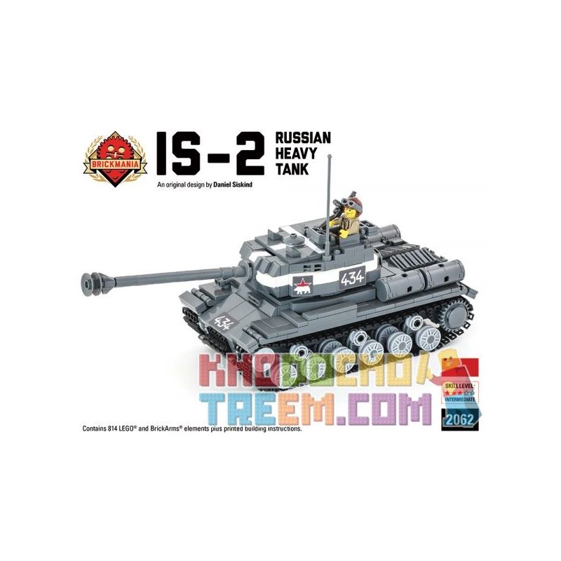 BRICKMANIA 2062 Xếp hình kiểu Lego MILITARY ARMY IS-2 Russian Heavy Tank - Premium Black Box Edition Kit IS-2 Russian Heavy Tank-Premium Black Box Edition Set Bộ Phiên Bản Hộp đen Cao Cấp IS-2 Của Nga BRICKMANIA 2062 Xếp hình kiểu Lego MILITARY ARMY IS-2 Russian Heavy Tank - Premium Black Box Edition Kit IS-2 Russian Heavy Tank-Premium Black Box Edition Set Bộ Phiên Bản Hộp đen Cao Cấp IS-2 Của Nga