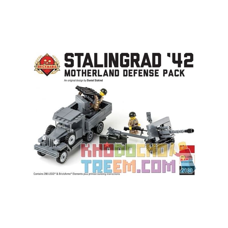 BRICKMANIA 2080 Xếp hình kiểu Lego MILITARY ARMY Stalingrad ’42 Motherland Defense Pack Stalingrad 1942 298 khối BRICKMANIA 2080 Xếp hình kiểu Lego MILITARY ARMY Stalingrad ’42 Motherland Defense Pack Stalingrad 1942 298 khối