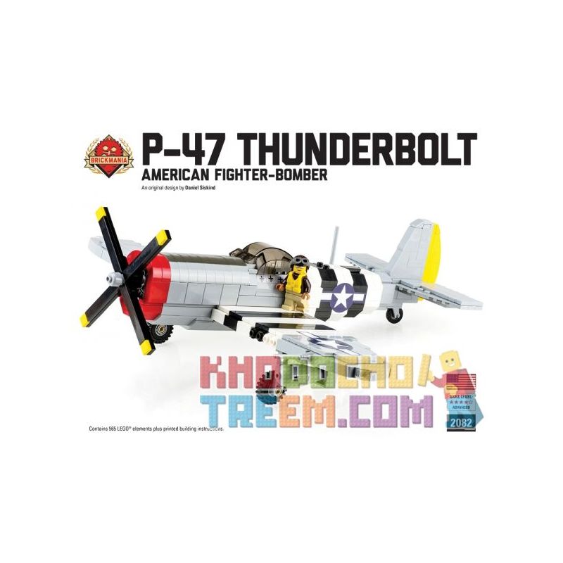 BRICKMANIA 2082 Xếp hình kiểu Lego MILITARY ARMY P-47 Thunderbolt - American Fighter-Bomber - Premium Black Box Building Kit P-47 Thunder Fighter-American Fighter Bomber-Premium Black Box Edition Set BRICKMANIA 2082 Xếp hình kiểu Lego MILITARY ARMY P-47 Thunderbolt - American Fighter-Bomber - Premium Black Box Building Kit P-47 Thunder Fighter-American Fighter Bomber-Premium Black Box Edition Set