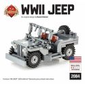 BRICKMANIA 2084 non Lego XE JEEP THỜI THẾ CHIẾN II bộ đồ chơi xếp lắp ráp ghép mô hình Military Army WWII JEEP Quân Sự Bộ Đội 124 khối
