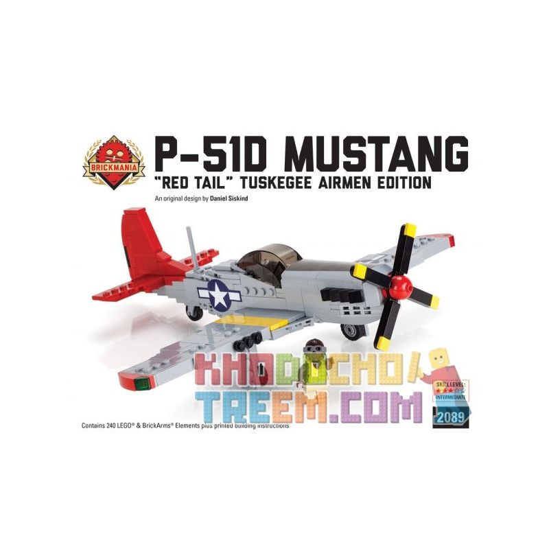 BRICKMANIA 2089 Xếp hình kiểu Lego MILITARY ARMY P-51D Mustang – “Red Tail” Tuskegee Airmen Edition P-51D Mustang Fighter-"Red Tail" Tuskegee Airmen Edition Máy Bay Chiến đấu P-51D Mustang- "Đuôi đỏ" BRICKMANIA 2089 Xếp hình kiểu Lego MILITARY ARMY P-51D Mustang – “Red Tail” Tuskegee Airmen Edition P-51D Mustang Fighter-"Red Tail" Tuskegee Airmen Edition Máy Bay Chiến đấu P-51D Mustang- "Đuôi đỏ"