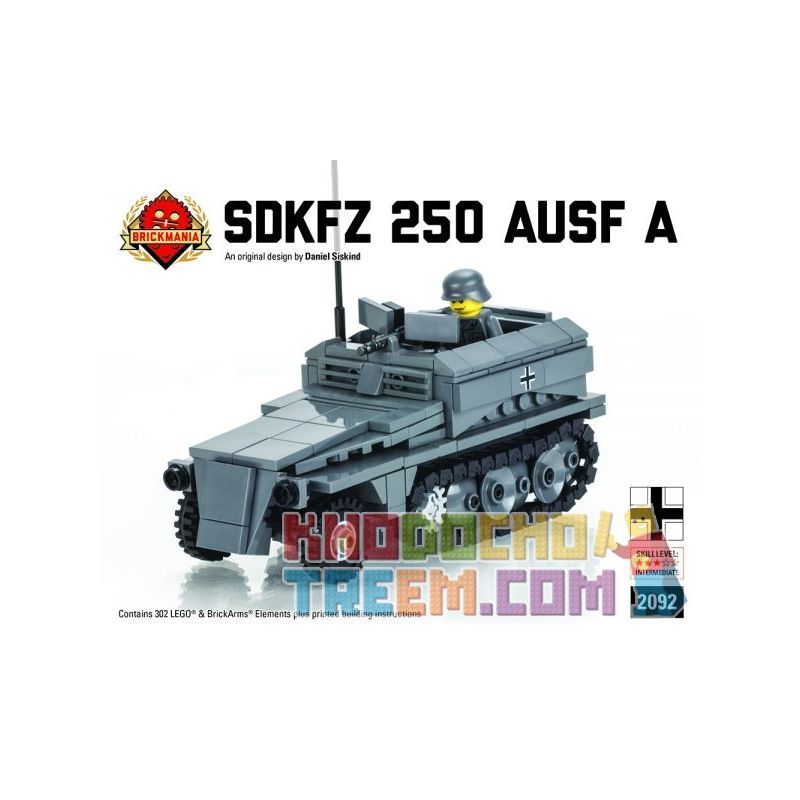 BRICKMANIA 2092 Xếp hình kiểu Lego MILITARY ARMY SdKfz 250 Ausf A With Heer Soldier SdKfz 250 Half-tracked Vehicle Type A And The Nazi German Army Xe Nửa Bánh Xích SdKfz 250 Loại A Và Quân đội Đức Quố BRICKMANIA 2092 Xếp hình kiểu Lego MILITARY ARMY SdKfz 250 Ausf A With Heer Soldier SdKfz 250 Half-tracked Vehicle Type A And The Nazi German Army Xe Nửa Bánh Xích SdKfz 250 Loại A Và Quân đội Đức Quố