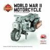 BRICKMANIA 2100 non  XE MÁY WLA THỜI THẾ CHIẾN II bộ đồ chơi xếp lắp ráp ghép mô hình Military Army WWII WLA MOTORCYCLE Quân Sự Bộ Đội 37 khối