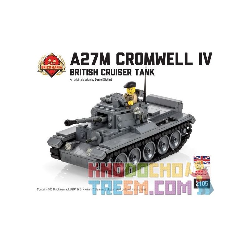 BRICKMANIA 2105 Xếp hình kiểu Lego MILITARY ARMY A27M Cromwell Mk IV A27M Cromwell Tank Mk IV Xe Tăng A27M Cromwell Mk IV 510 khối BRICKMANIA 2105 Xếp hình kiểu Lego MILITARY ARMY A27M Cromwell Mk IV A27M Cromwell Tank Mk IV Xe Tăng A27M Cromwell Mk IV 510 khối