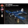 BRICKMANIA 2219 non  MÁY BAY NÉM BOM CHIẾN ĐẤU TRÊN TÀU SÂN F4U-THẾ II bộ đồ chơi xếp lắp ráp ghép mô hình Military Army F4U CORSAIR - WWII CARRIER-BASED FIGHTER-BOMBER Quân Sự Bộ Đội 541 khối