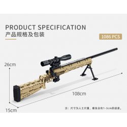 PanlosBrick 670002 Panlos Brick 670002 non  SÚNG TRƯỜNG M24 bộ đồ chơi xếp lắp ráp ghép mô hình Military Army SNIPER RIFLE Quân Sự Bộ Đội 1086 khối