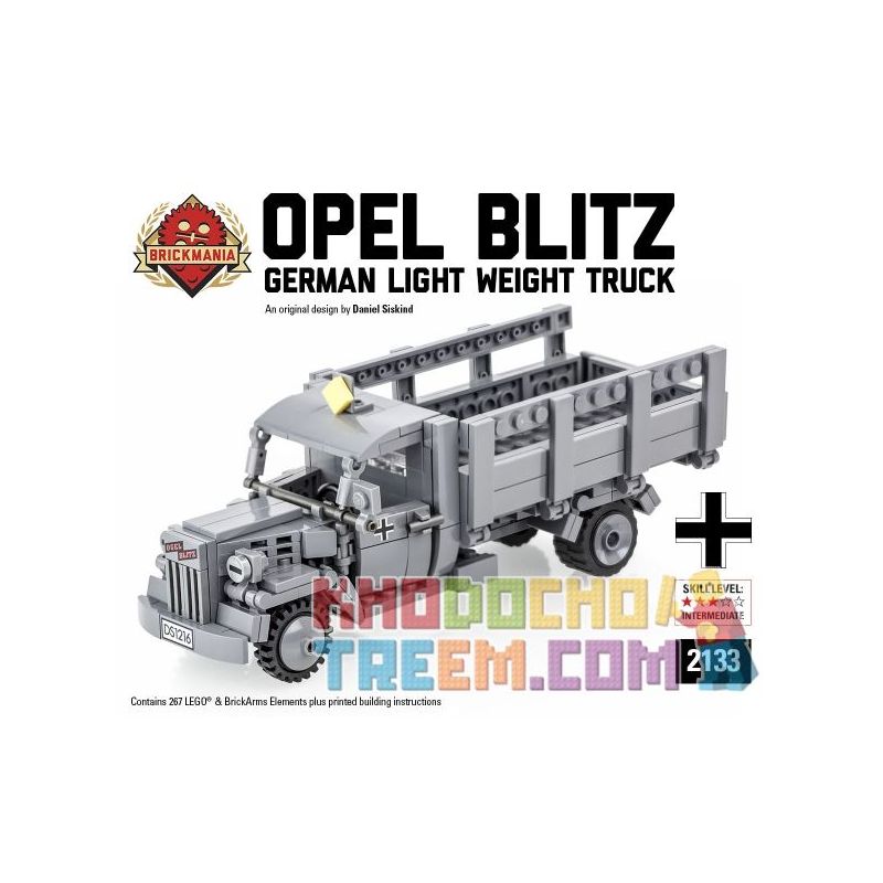 BRICKMANIA 2133 Xếp hình kiểu Lego MILITARY ARMY Opel Blitz Opel Lightning Transport Vehicle Opel Lightning Transport 267 khối BRICKMANIA 2133 Xếp hình kiểu Lego MILITARY ARMY Opel Blitz Opel Lightning Transport Vehicle Opel Lightning Transport 267 khối