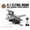 BRICKMANIA 2142 non  TÊN LỬA V-1 bộ đồ chơi xếp lắp ráp ghép mô hình Military Army V-1 FLYING BOMB Quân Sự Bộ Đội 237 khối