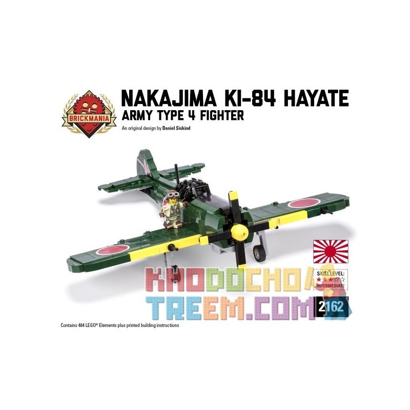 BRICKMANIA 2162 Xếp hình kiểu Lego MILITARY ARMY Nakajima Ki-84 Hayate - Army Type 4 Fighter Zhongdao Ki-84 "blast - Japan Army Four Fighter Nakajima Ki-84 "Hayate-Máy Bay Chiến đấu Tứ Quân Nhật Bản 4 BRICKMANIA 2162 Xếp hình kiểu Lego MILITARY ARMY Nakajima Ki-84 Hayate - Army Type 4 Fighter Zhongdao Ki-84 "blast - Japan Army Four Fighter Nakajima Ki-84 "Hayate-Máy Bay Chiến đấu Tứ Quân Nhật Bản 4