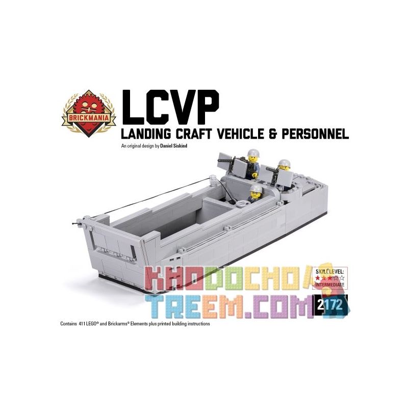 BRICKMANIA 2172 Xếp hình kiểu Lego MILITARY ARMY LCVP "Higgins Boat" (2017 Edition) LCVP "Higgins Boat" (2017版) LCVP "Higgins Boat" (2017 版) 411 khối BRICKMANIA 2172 Xếp hình kiểu Lego MILITARY ARMY LCVP "Higgins Boat" (2017 Edition) LCVP "Higgins Boat" (2017版) LCVP "Higgins Boat" (2017 版) 411 khối