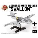 BRICKMANIA 2140 non Lego MESSERSCHMITT ME-262 "NUỐT" bộ đồ chơi xếp lắp ráp ghép mô hình Military Army MESSERSCHMITT ME-262 SWALLOW Quân Sự Bộ Đội 662 khối
