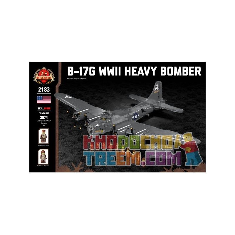 BRICKMANIA 2183 Xếp hình kiểu Lego MILITARY ARMY B-17G - WWII Heavy Bomber B-17G - World War II Heavy Bomber Máy Bay Ném Bom Hạng Nặng B-17G-Thế Chiến II 3074 khối BRICKMANIA 2183 Xếp hình kiểu Lego MILITARY ARMY B-17G - WWII Heavy Bomber B-17G - World War II Heavy Bomber Máy Bay Ném Bom Hạng Nặng B-17G-Thế Chiến II 3074 khối