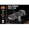 BRICKMANIA 2186 non  XE CHỈ HUY CỦA ĐỨC TRONG THẾ CHIẾN II bộ đồ chơi xếp lắp ráp ghép mô hình Military Army WWII GERMAN STAFF CAR Quân Sự Bộ Đội 233 khối