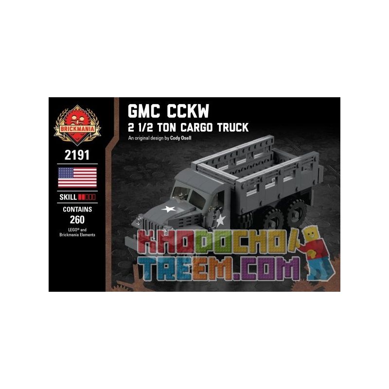 BRICKMANIA 2191 Xếp hình kiểu Lego MILITARY ARMY GMC CCKW - 2 1 2 Ton Cargo Truck GMC CCKW - 2 1 2 Tons Of Truck GMC CCKW-2 1 Xe Tải 2 Tấn 260 khối BRICKMANIA 2191 Xếp hình kiểu Lego MILITARY ARMY GMC CCKW - 2 1 2 Ton Cargo Truck GMC CCKW - 2 1 2 Tons Of Truck GMC CCKW-2 1 Xe Tải 2 Tấn 260 khối
