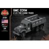 BRICKMANIA 2191 non  GMC CCKW-2 1 XE TẢI TẤN bộ đồ chơi xếp lắp ráp ghép mô hình Military Army GMC CCKW - 2 1/2 TON CARGO TRUCK Quân Sự Bộ Đội 260 khối