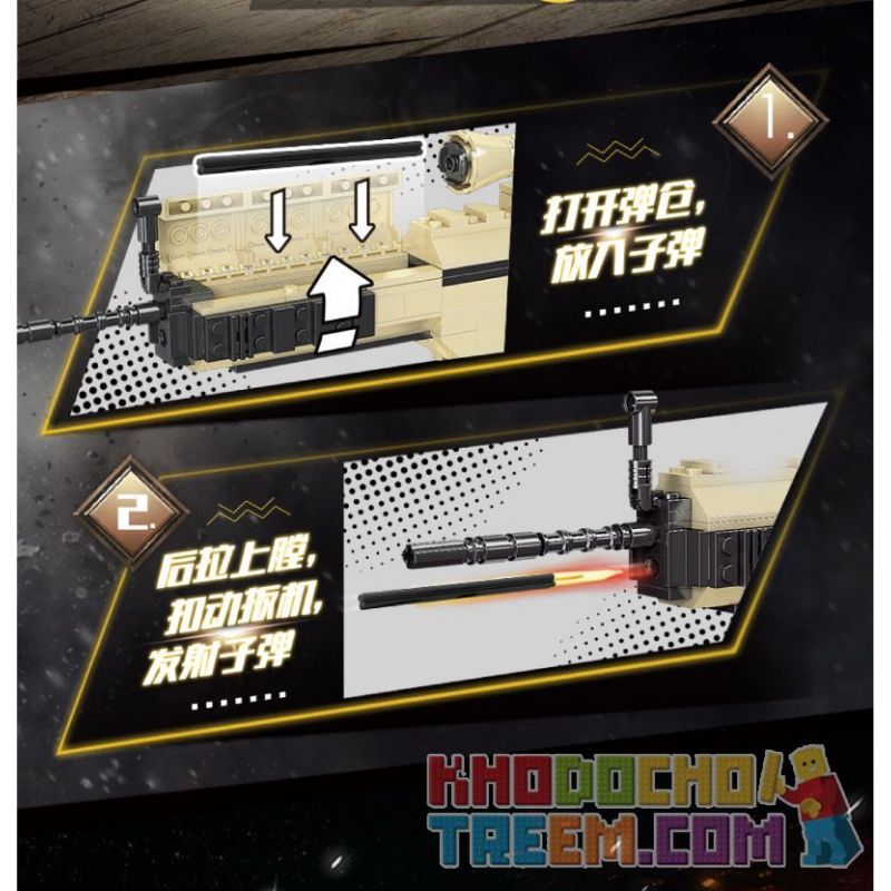 SHENZHEN RAEL ENTERTAINMENT 70004 non  SÚNG TRƯỜNG TẤN CÔNG SCAR bộ đồ chơi xếp lắp ráp ghép mô hình  Kỹ Thuật Công Nghệ Cao Mô Hình Phương Tiện 385 khối