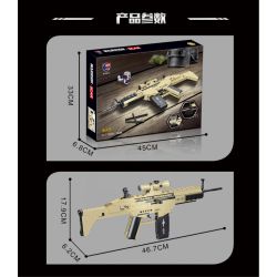 SHENZHEN RAEL ENTERTAINMENT 70004 non  SÚNG TRƯỜNG TẤN CÔNG SCAR bộ đồ chơi xếp lắp ráp ghép mô hình  Kỹ Thuật Công Nghệ Cao Mô Hình Phương Tiện 385 khối