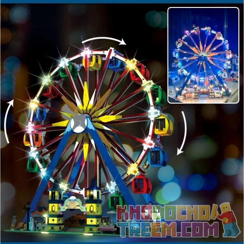 MouldKing 11006 Mould King 11006 non  ĐU QUAY bộ đồ chơi xếp lắp ráp ghép mô hình Creator FERRIS WHEEL Sáng Tạo 3836 khối
