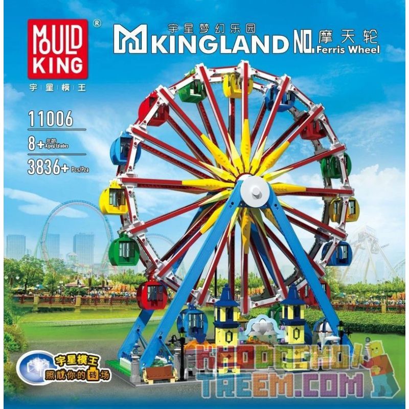 MouldKing 11006 Mould King 11006 non  ĐU QUAY bộ đồ chơi xếp lắp ráp ghép mô hình Creator FERRIS WHEEL Sáng Tạo 3836 khối