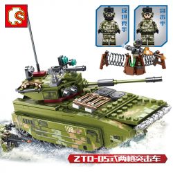 SEMBO 105564 non  XE TẤN CÔNG ĐỔ BỘ ZTD-05 bộ đồ chơi xếp lắp ráp ghép mô hình Iron Blood Heavy Equipment Đặc Nhiệm Máu Và Sắt 413 khối