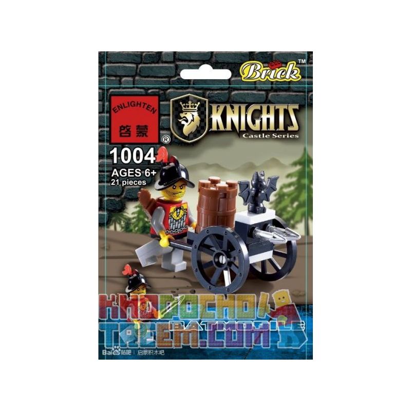Enlighten 1004 Qman 1004 non Lego XE DƠI bộ đồ chơi xếp lắp ráp ghép mô hình Medieval Castle BATMOBILE Chiến Tranh Trung Cổ 21 khối