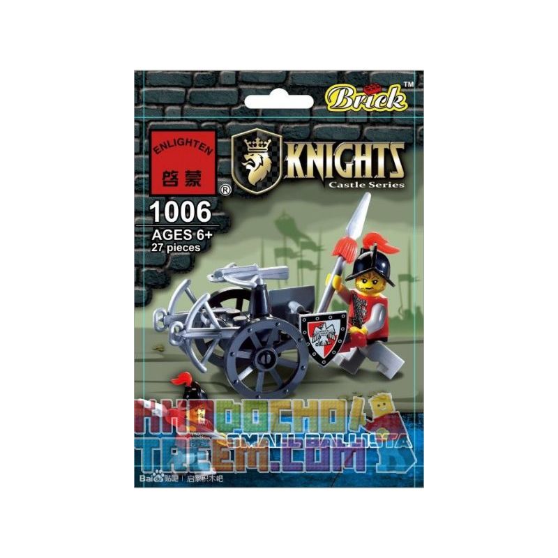 Enlighten 1006 Qman 1006 non Lego NHỎ bộ đồ chơi xếp lắp ráp ghép mô hình Medieval Castle SMALL BALLISTA Chiến Tranh Trung Cổ 27 khối