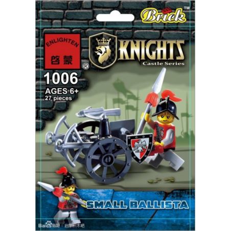 Enlighten 1006 Qman 1006 non  NHỎ bộ đồ chơi xếp lắp ráp ghép mô hình Medieval Castle SMALL BALLISTA Chiến Tranh Trung Cổ 27 khối