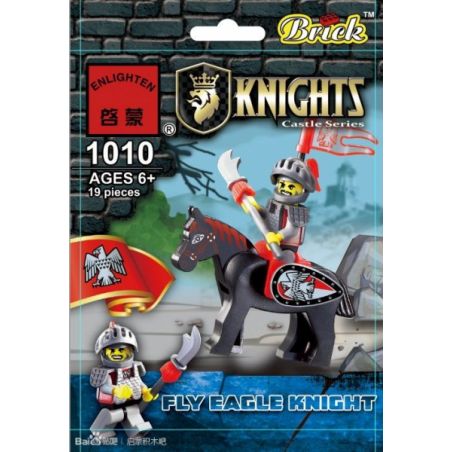 Enlighten 1010 Qman 1010 non  HIỆP SĨ ĐẠI BÀNG bộ đồ chơi xếp lắp ráp ghép mô hình Medieval Castle FLY EAGLE KNIGHT Chiến Tranh Trung Cổ 19 khối