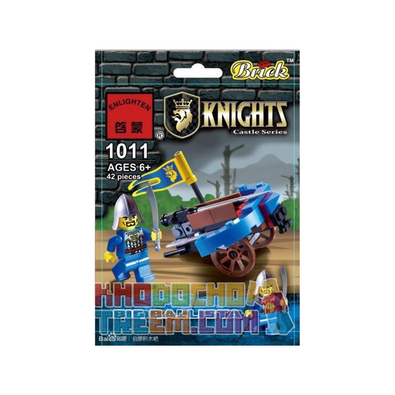 Enlighten 1011 Qman 1011 non Lego BALLISTA LỚN bộ đồ chơi xếp lắp ráp ghép mô hình Medieval Castle BIG BALLISTA Chiến Tranh Trung Cổ 42 khối