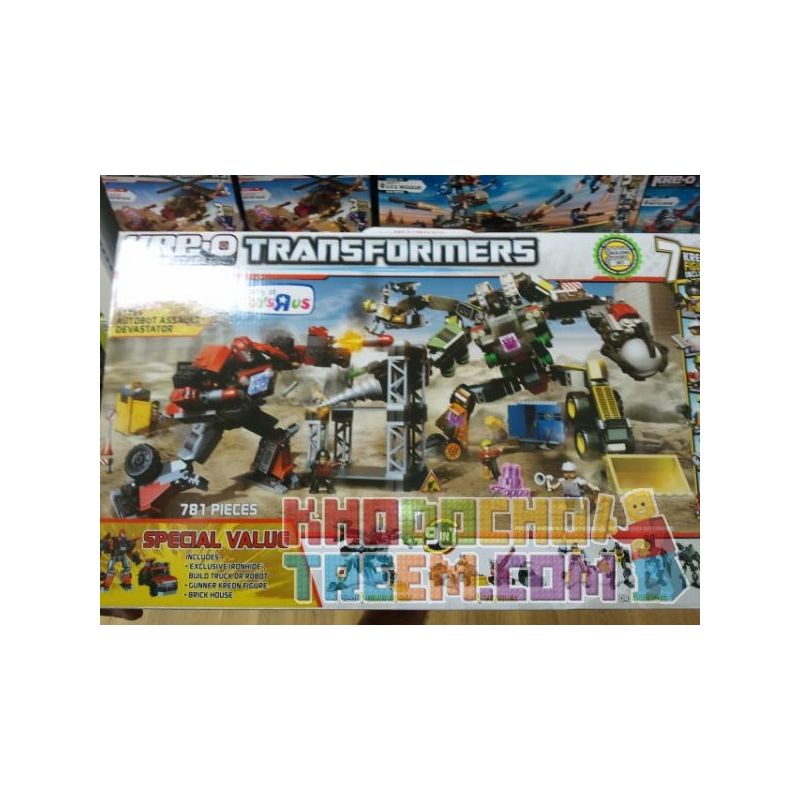 KRE-O A1266 1266 Xếp hình kiểu Lego Autobot Assault Devastator Car People Attack Strong God Autobots Tấn Công Hercules 781 khối KRE-O A1266 1266 Xếp hình kiểu Lego Autobot Assault Devastator Car People Attack Strong God Autobots Tấn Công Hercules 781 khối