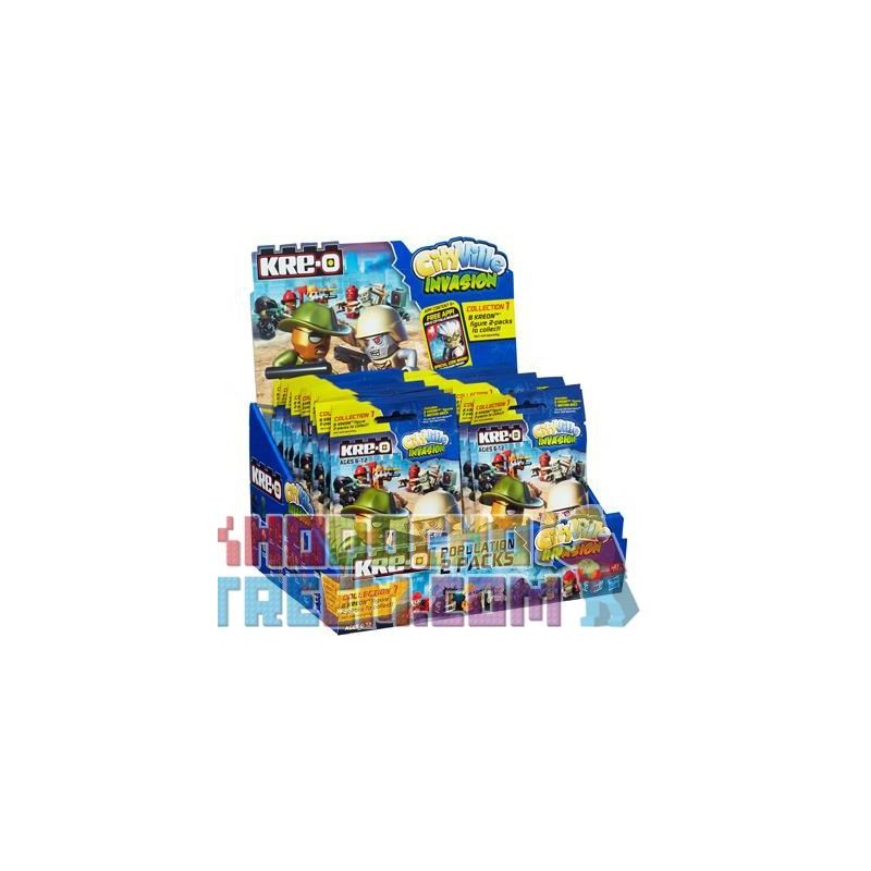 KRE-O K0171 0171 A3244 3244 non Lego TÚI MINIFIGURE bộ đồ chơi xếp lắp ráp ghép mô hình City POPULATION 2-PACK Thành Phố