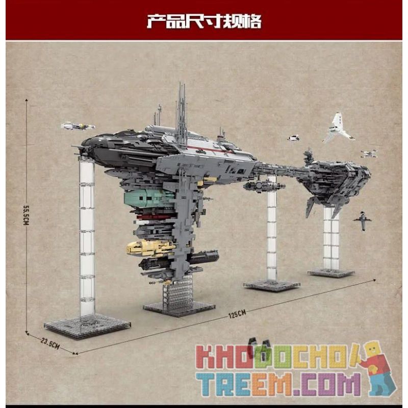 MouldKing 21001 Mould King 21001 REBRICKABLE MOC-5083 5083 MOC5083 non  KHINH HẠM Y TẾ NEBULA-B bộ đồ chơi xếp lắp ráp ghép mô hình Star Wars MORTESV'S UCS NEBULON-B MEDICAL FRIGATE Chiến Tranh Giữa Các Vì Sao 5724 khối