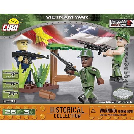 COBI 2038 non  CHIẾN TRANH VIỆT NAM bộ đồ chơi xếp lắp ráp ghép mô hình Military Army VIETNAM WAR Quân Sự Bộ Đội 26 khối